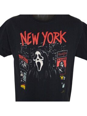 Scream Movie T Shirt Mens Size Small Black Ghostface Horror Movie New York